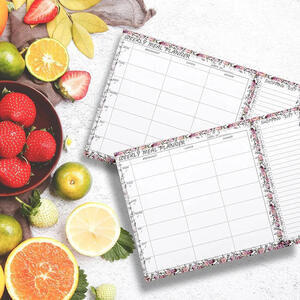 Magnetic Weekly Meal Planner Notepad: 6.6'' x 9.8"/58 Sheets